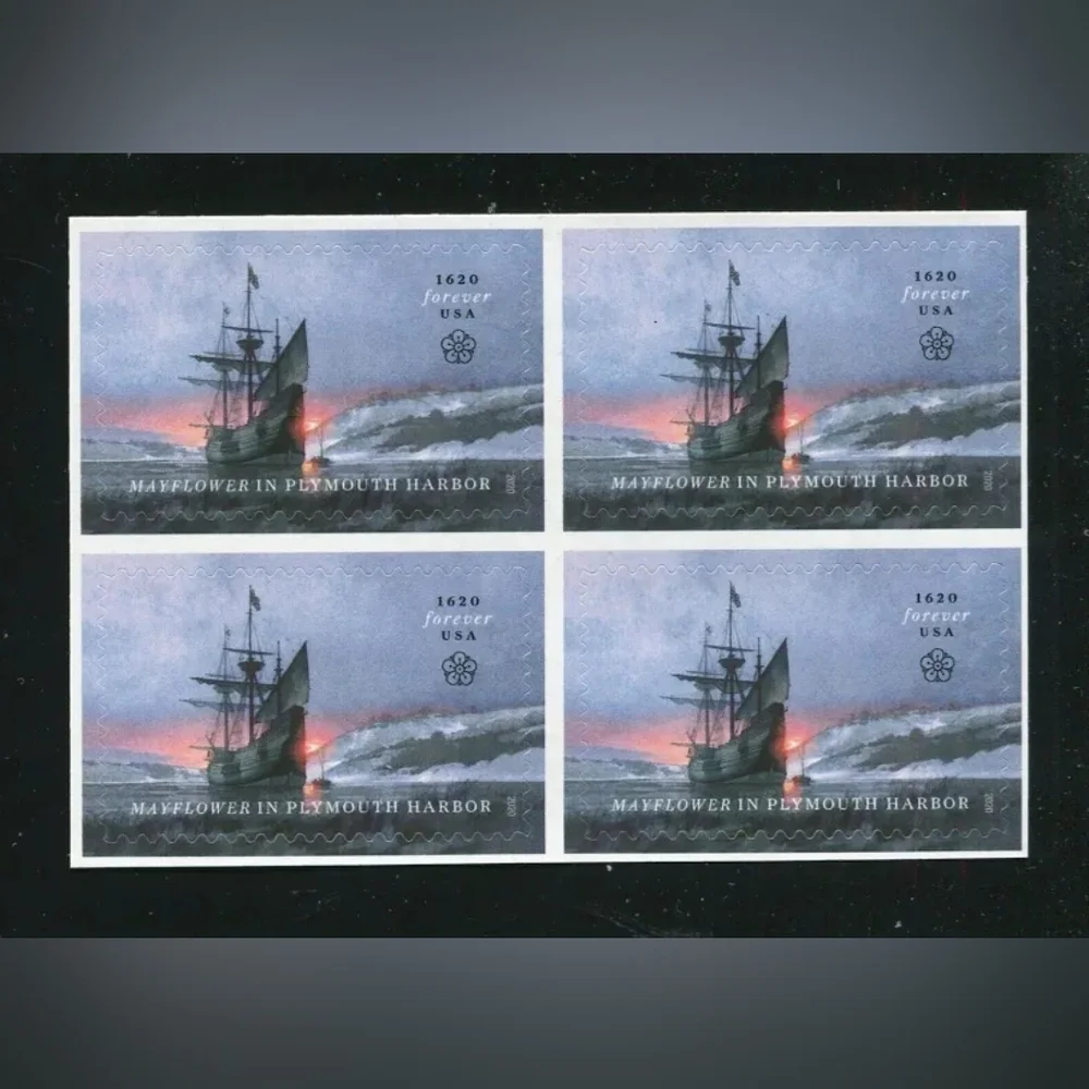 100 Mayflower In Plymouth Harbor Forever Postage Stamps USPS Wedding Invite 2020